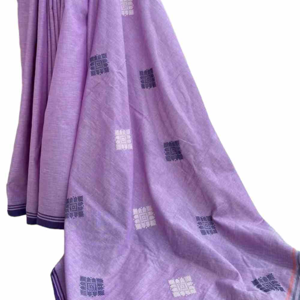 Serene Lavender Colour Bawan Buti Saree